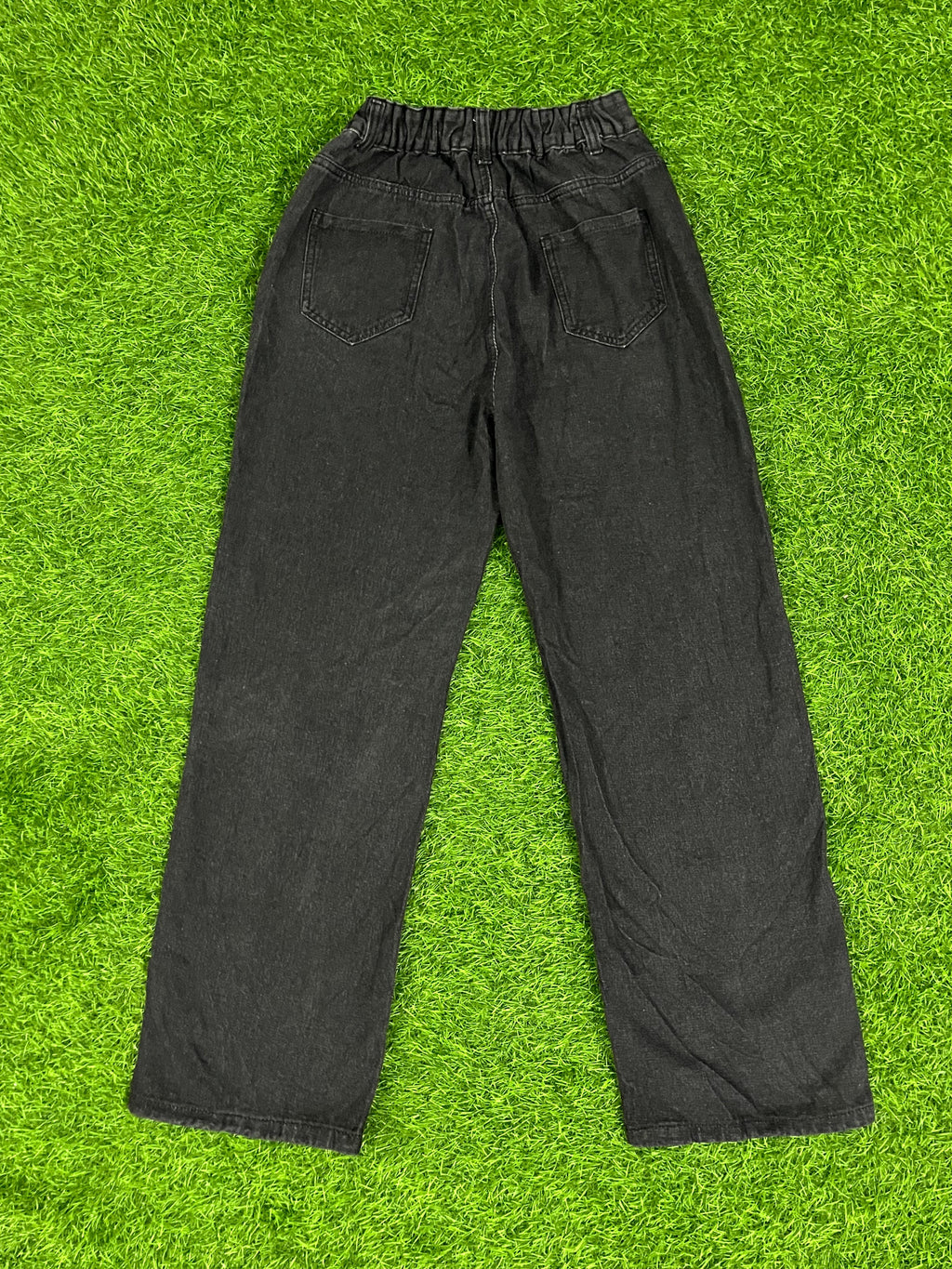 Vintage Black Denim Pants – Relaxed Straight