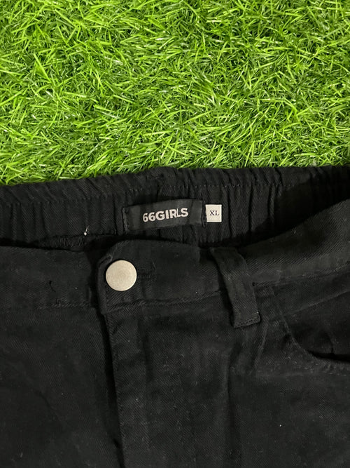66Girls Black Straight Fit Jeans – XL | Classic High-Rise Denim