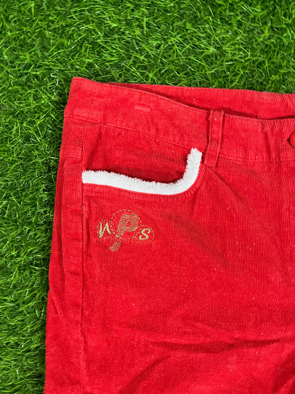 Neo Palm Spring Red Corduroy Pants – Size 16.5W x 39L