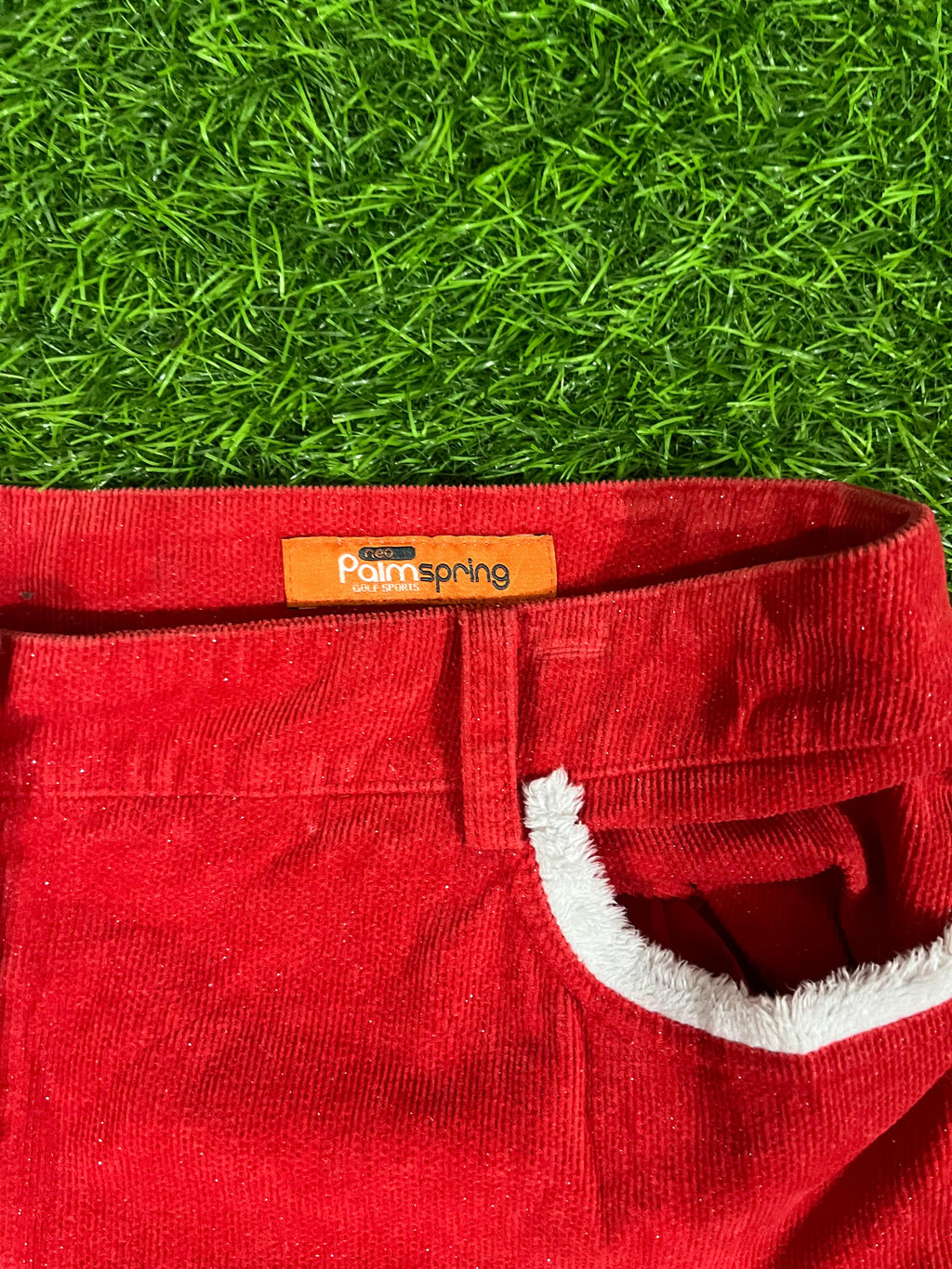 Neo Palm Spring Red Corduroy Pants – Size 16.5W x 39L