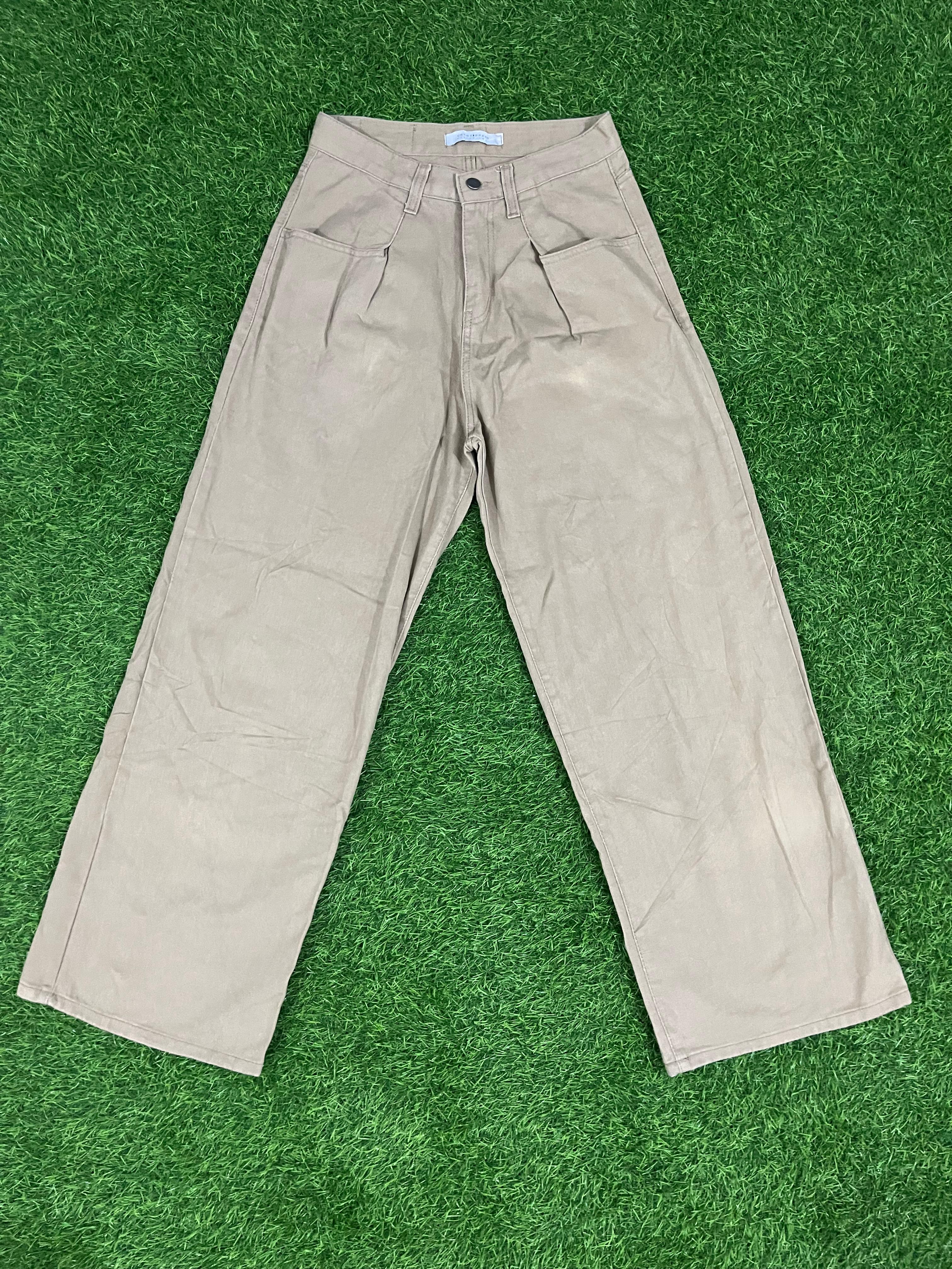 Vintage Beige Wide-Leg Pants – Toy Dress & Un-Toy