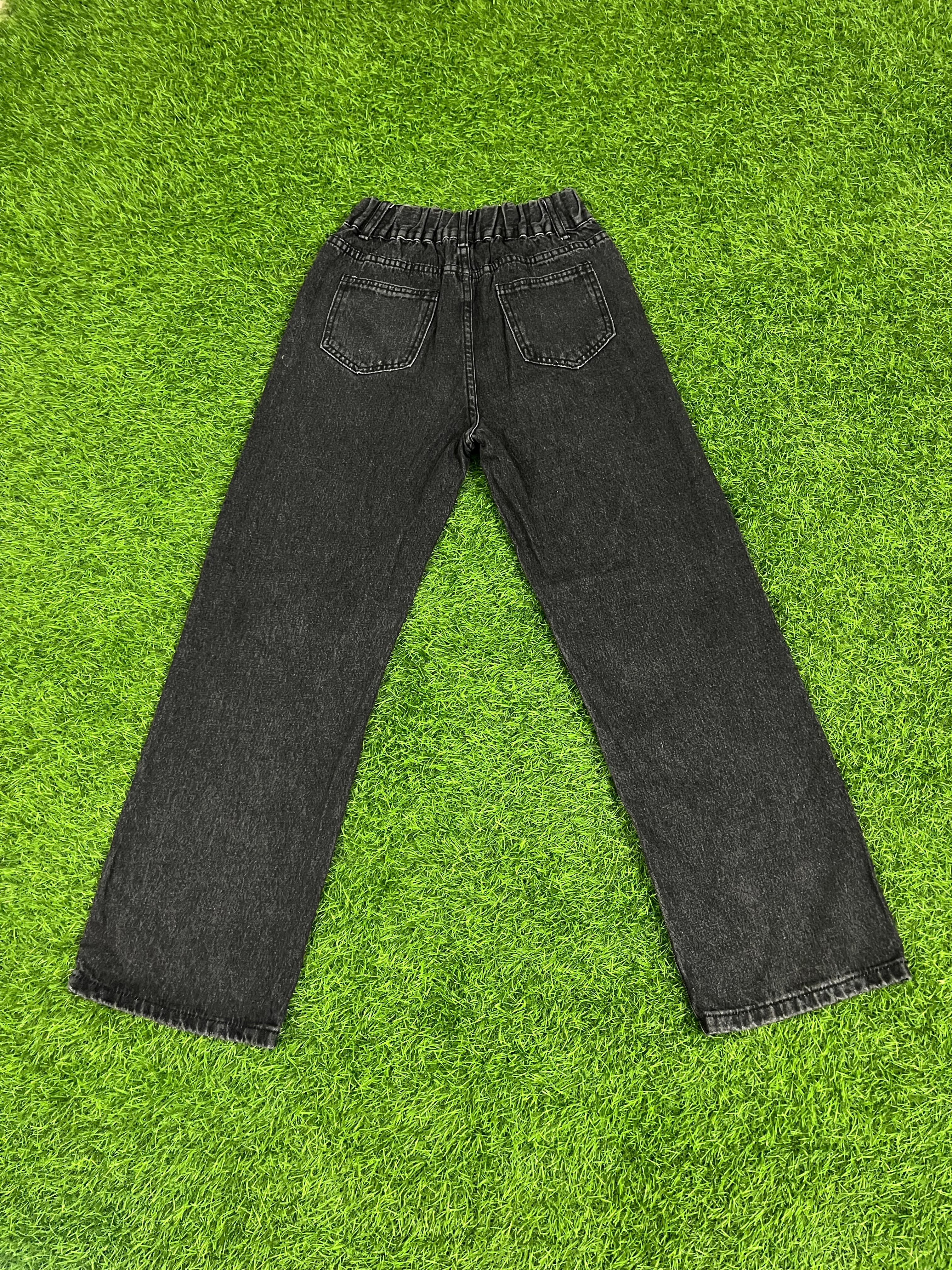 Vintage Black High-Waist Relaxed Fit Jeans – Size XL
