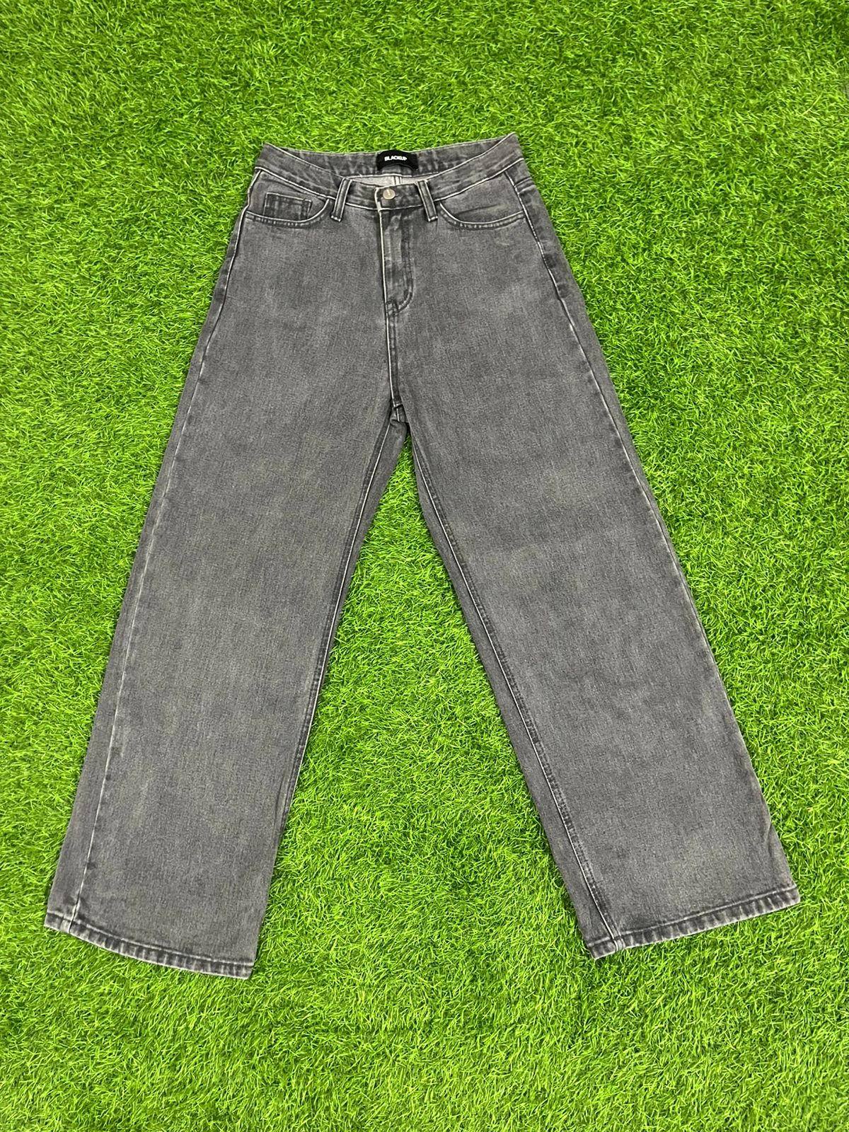 BLACKUP Grey Straight Jeans – Size W14 L41