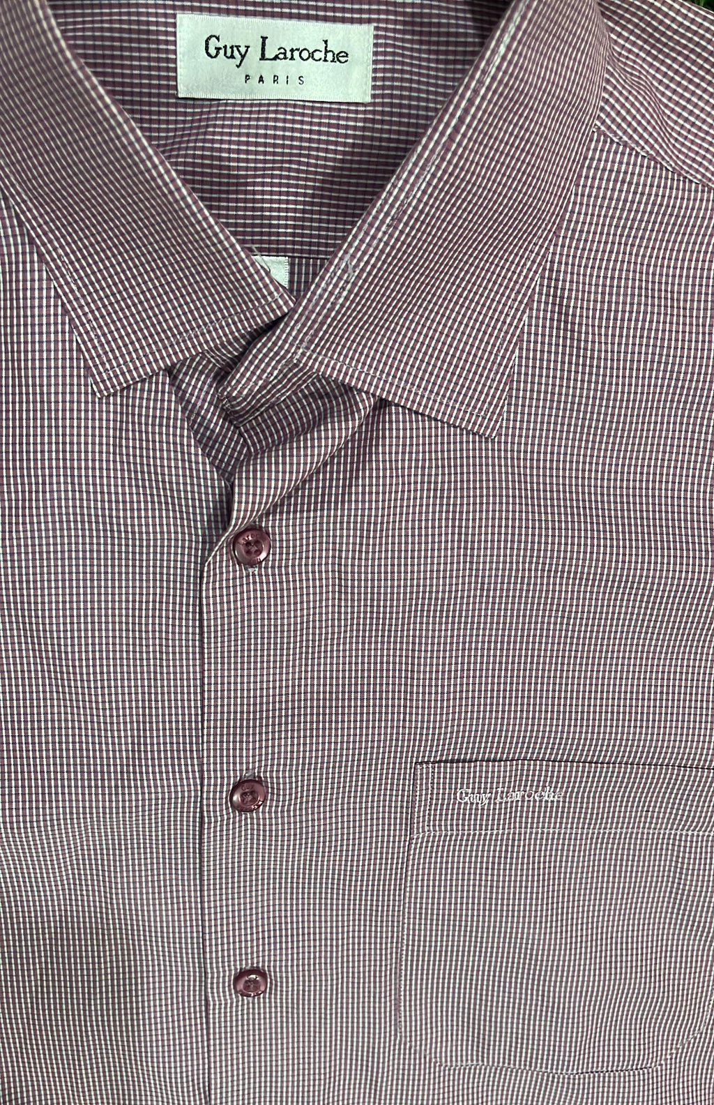 Vintage Guy Laroche Checked Shirt – Maroon