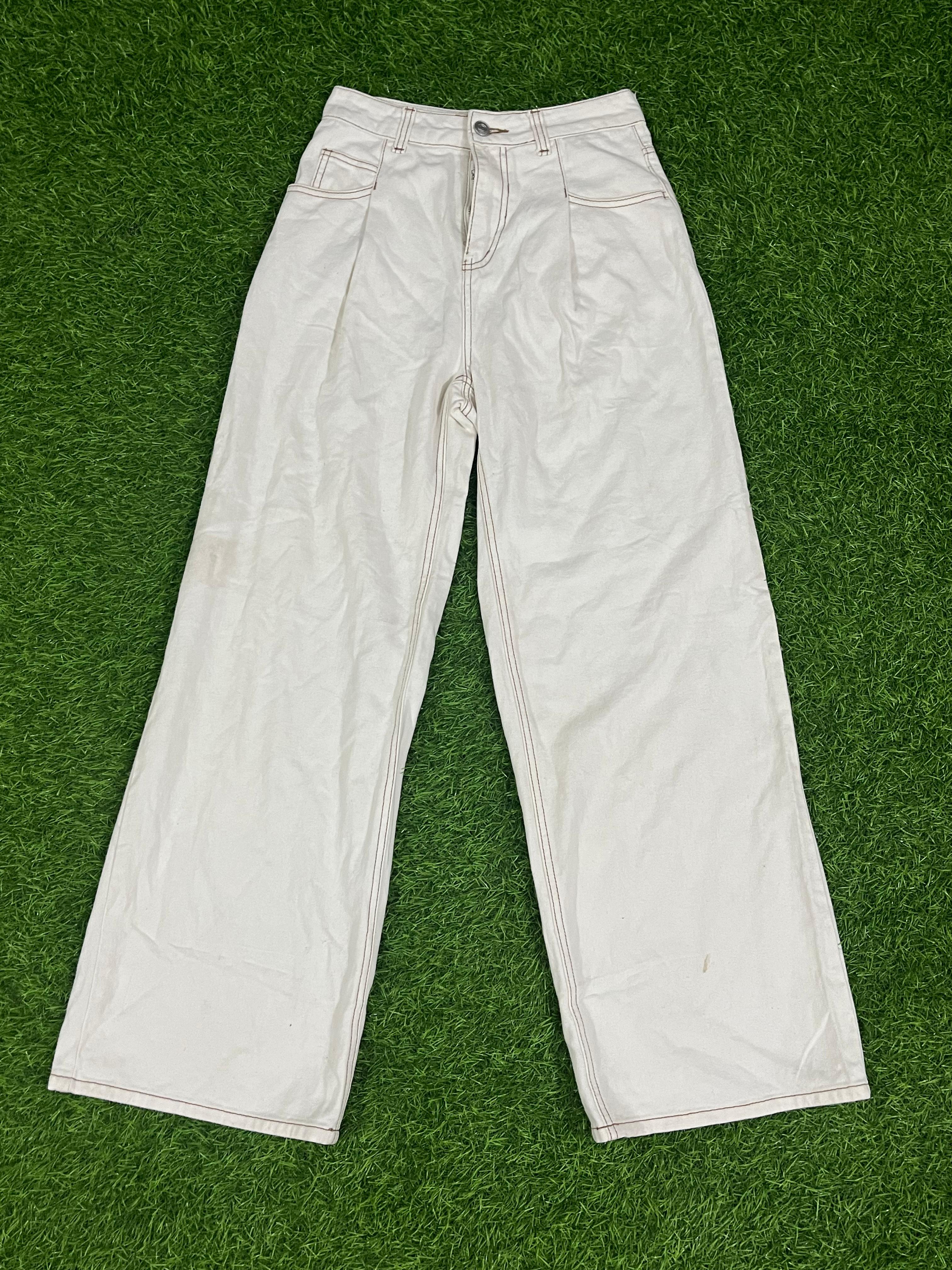 Vintage White High-Rise Wide Leg Pants – Women’s Casual Denim