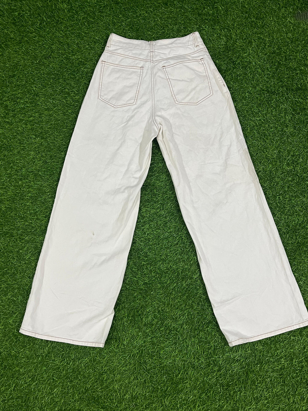 Vintage White High-Rise Wide Leg Pants – Women’s Casual Denim