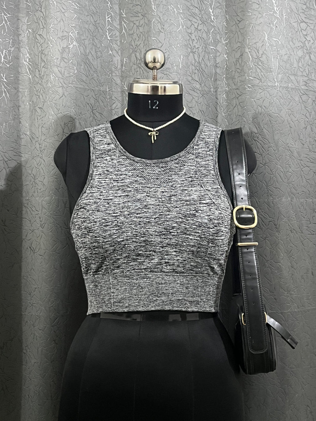Grey Athletic Crop Tank – Size L