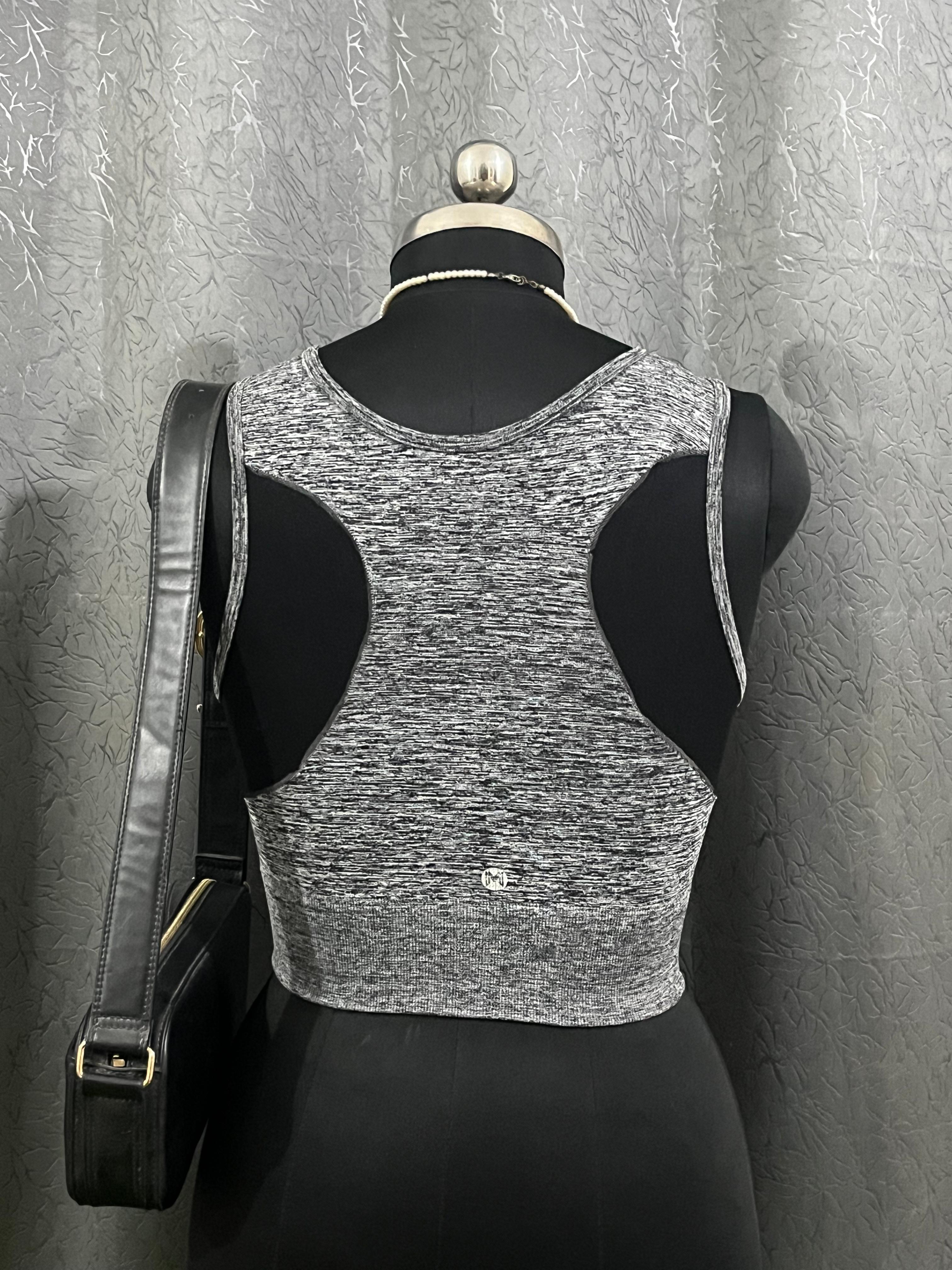 Grey Athletic Crop Tank – Size L
