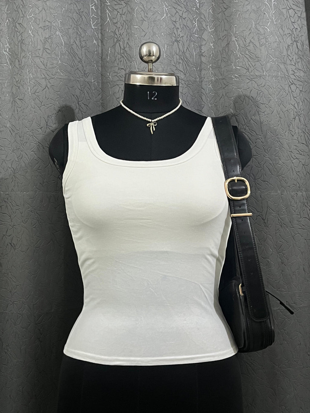 Classic White Tank Top – Size L