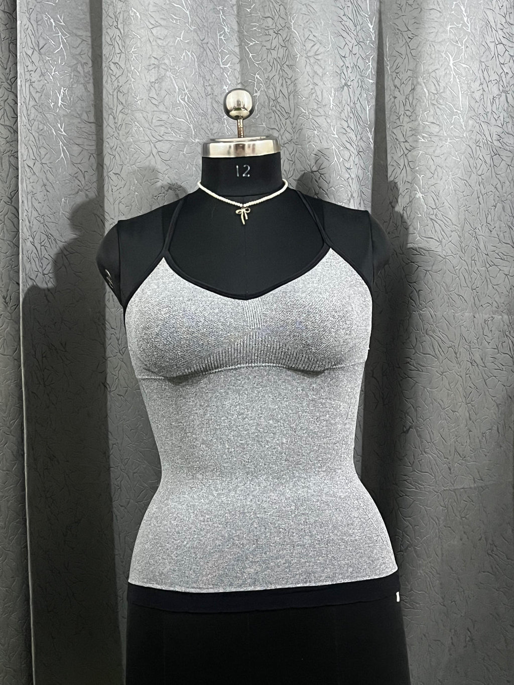 Grey Seamless Ribbed Tank Top – Size L