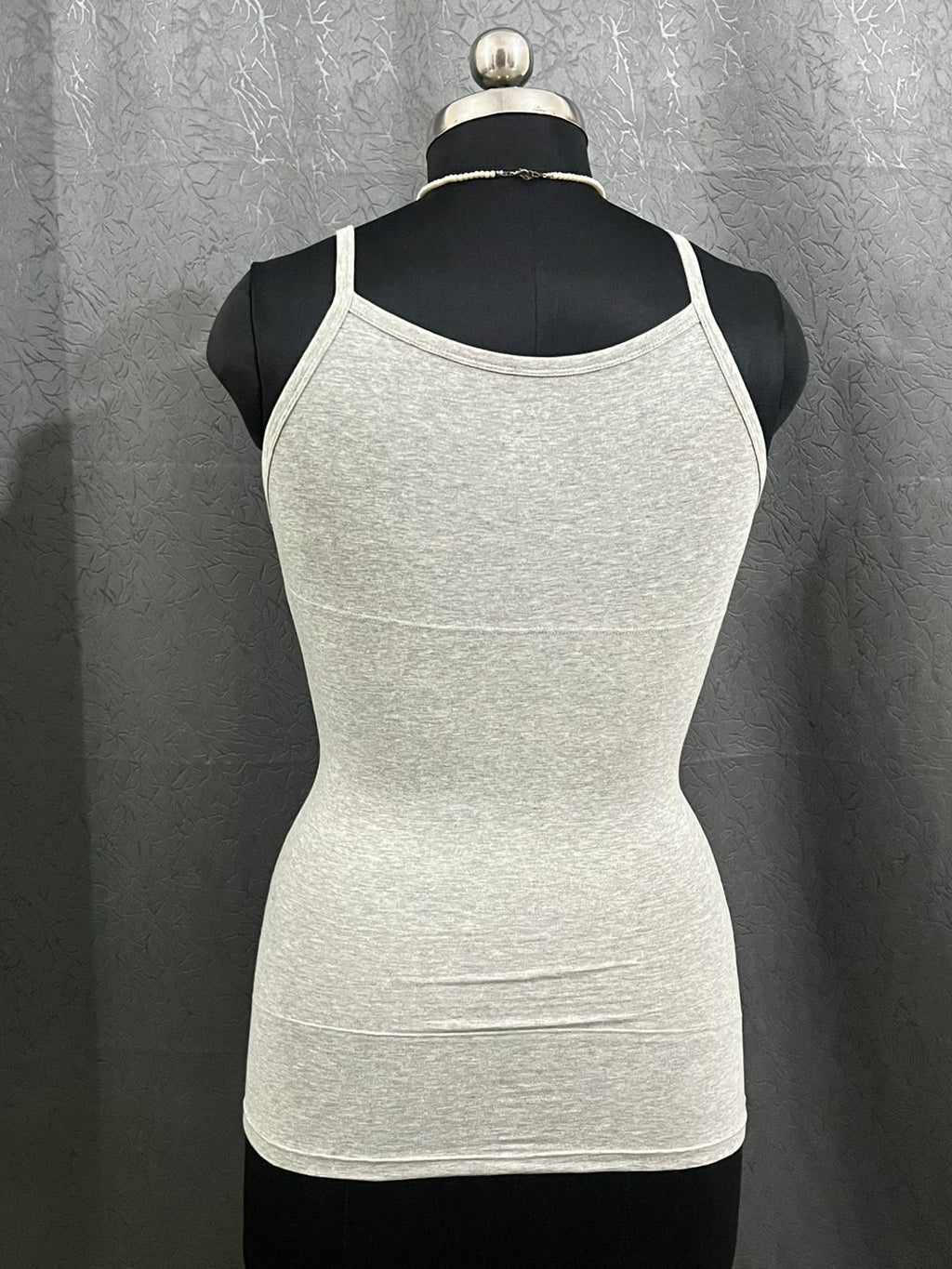 Classic Grey Spaghetti Strap Tank Top – Size M