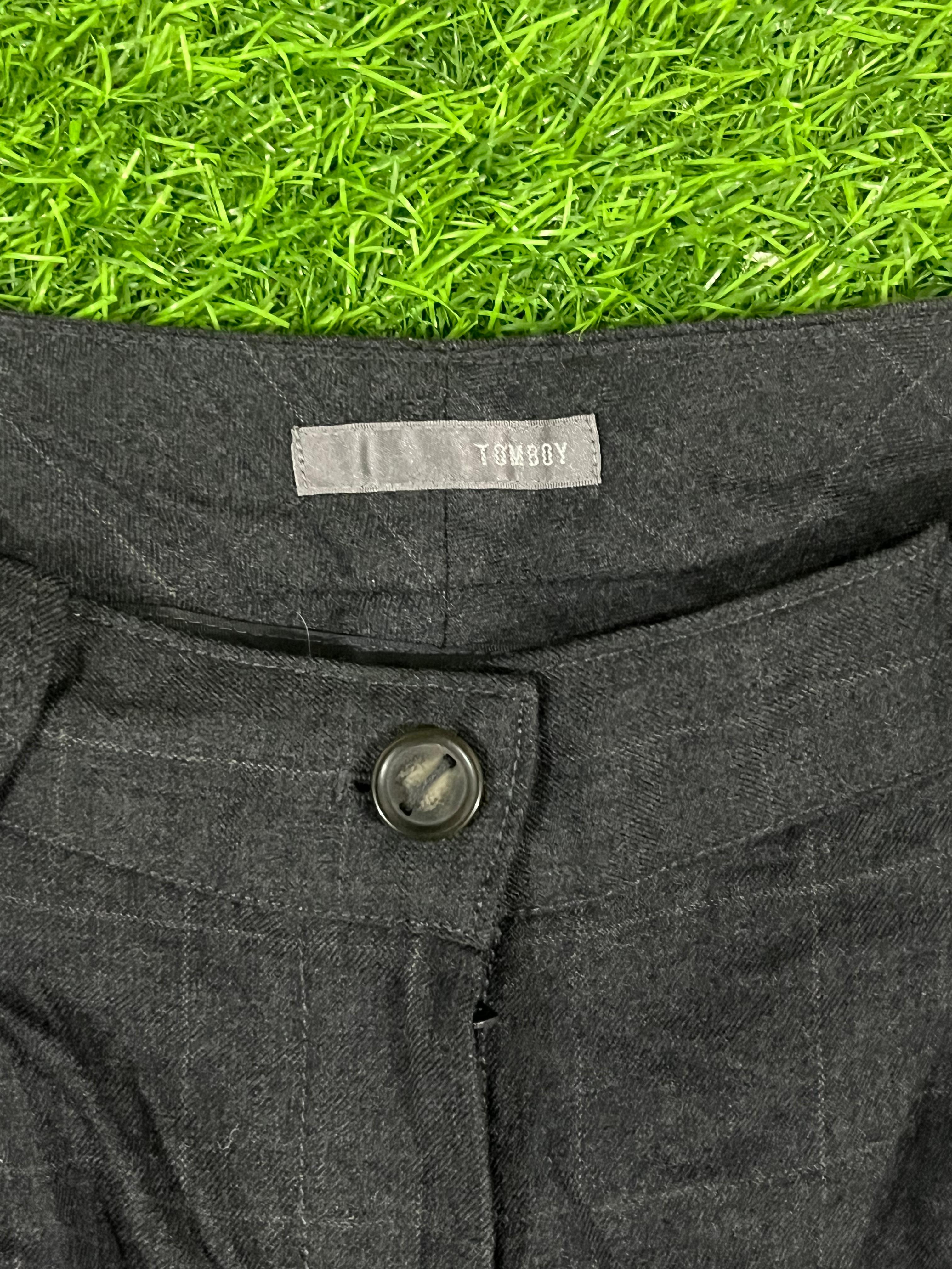 TOMBOY Checkered Slim Trousers – Size M