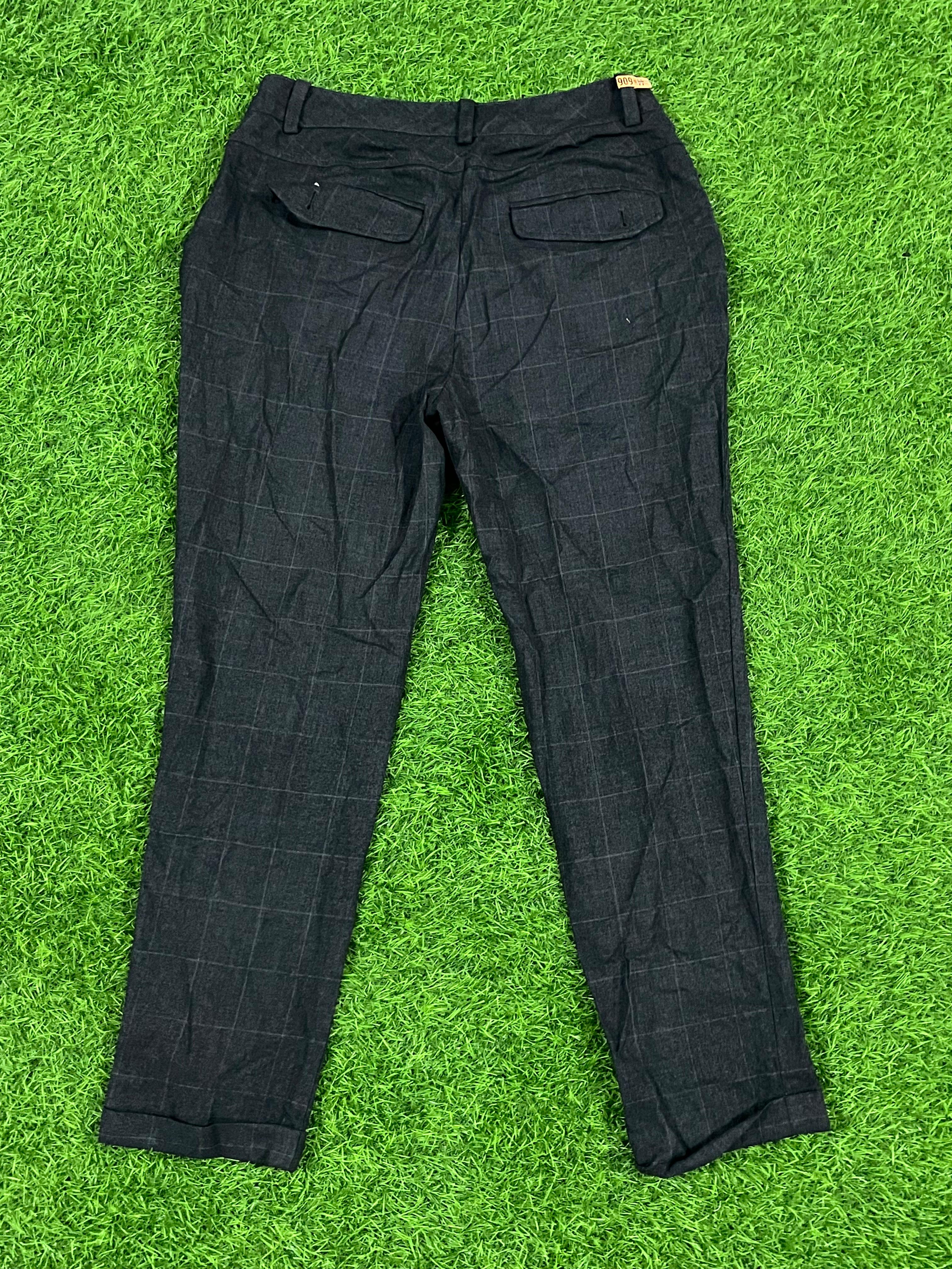 TOMBOY Checkered Slim Trousers – Size M