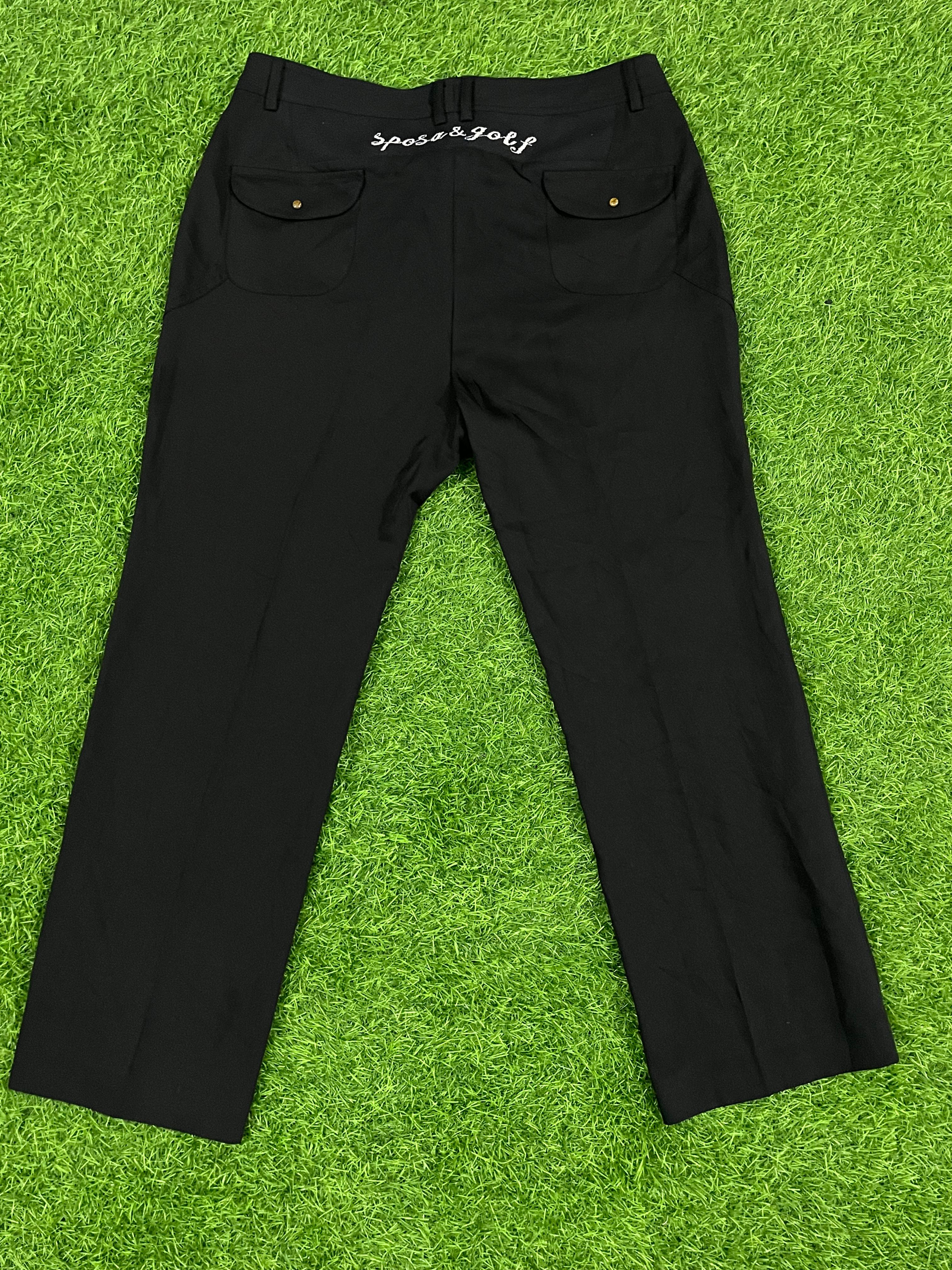 Sposa & Golf Black Straight-Leg Trousers – Size M