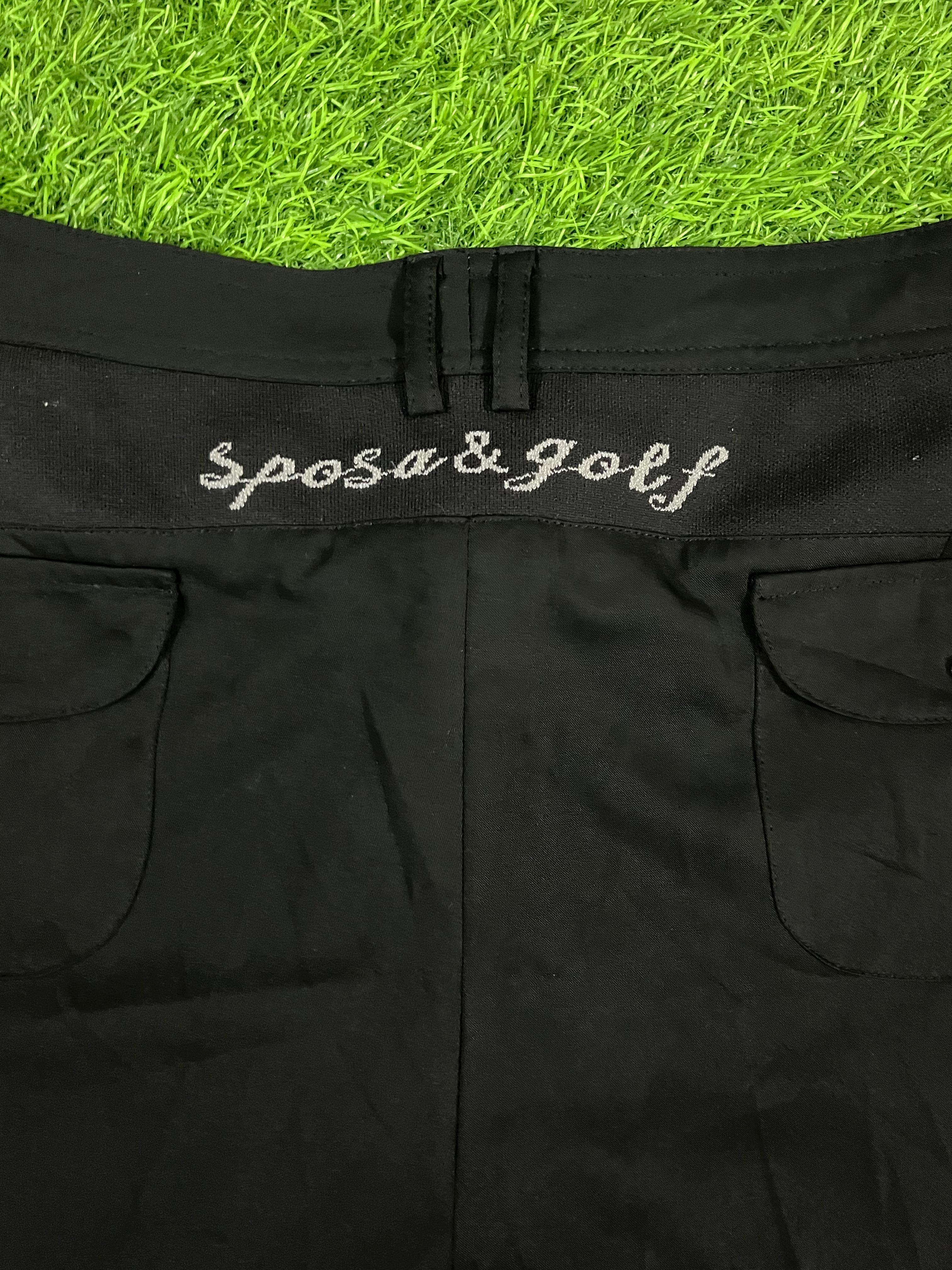 Sposa & Golf Black Straight-Leg Trousers – Size M