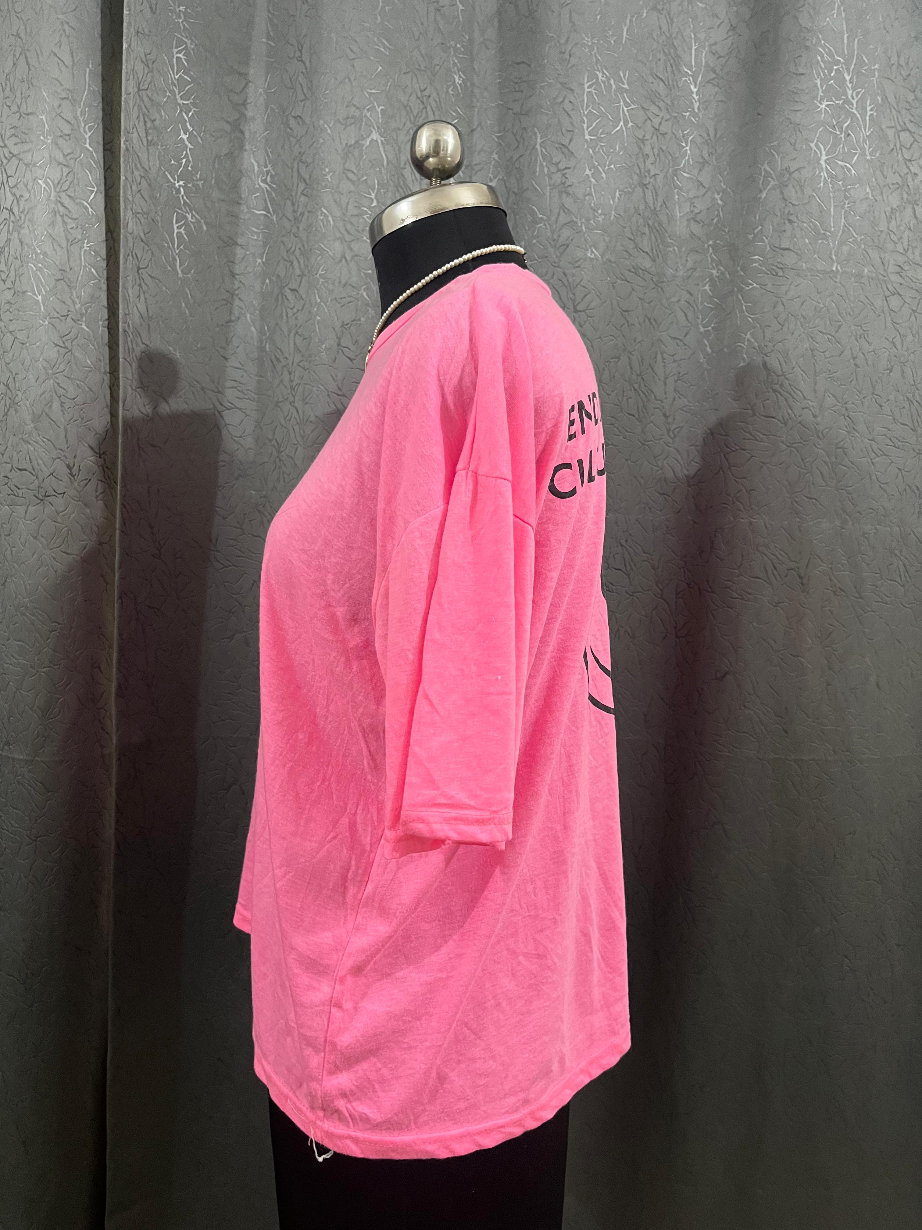 Bold Statement Pink Tee | Size XL