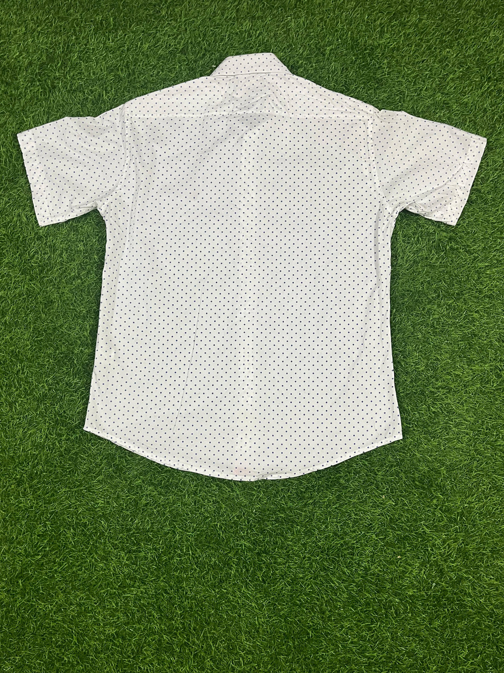 Polo Ralph Lauren White Polka Dot Short Sleeve Shirt – Size L