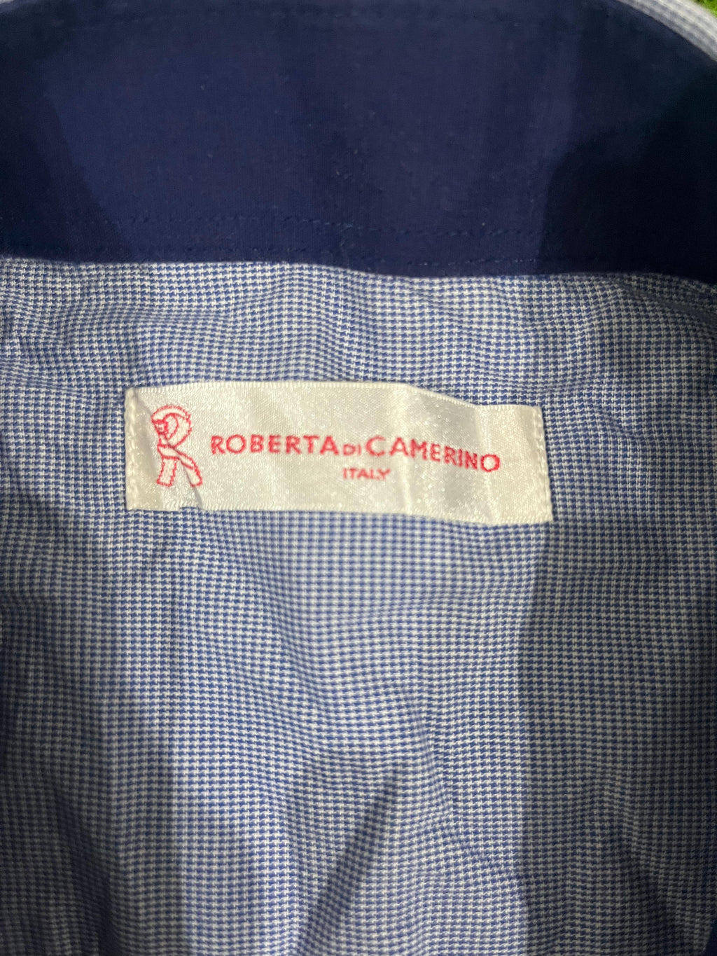 Roberta di Camerino Italy Light Blue Short Sleeve Shirt – Size L