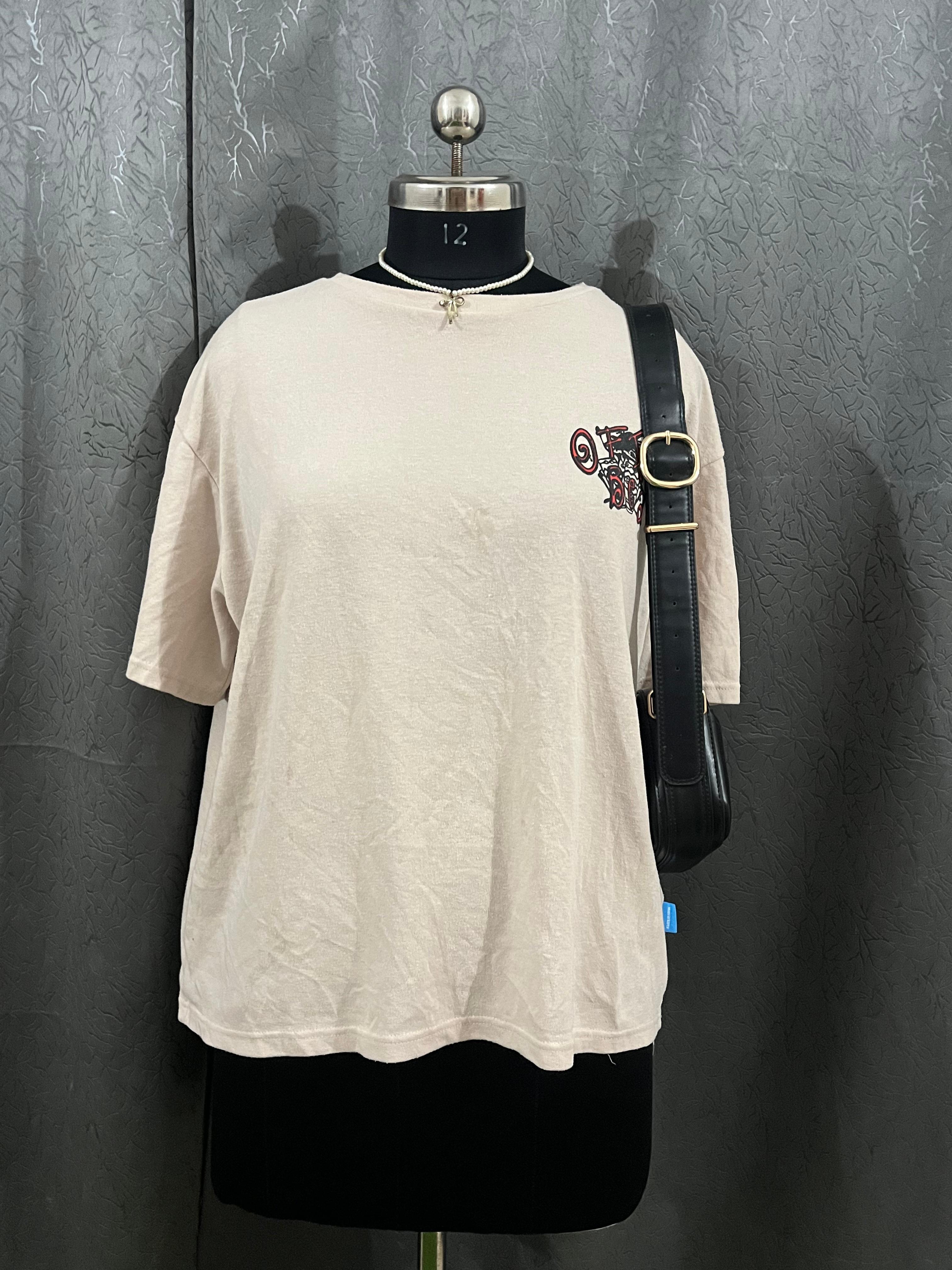 Vintage "Off Beat" Oversized Graphic Tee (2XL)