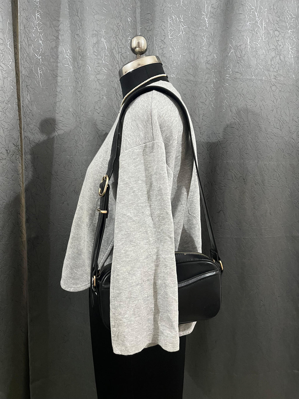 Casual Grey Loose-Fit Top – Size L