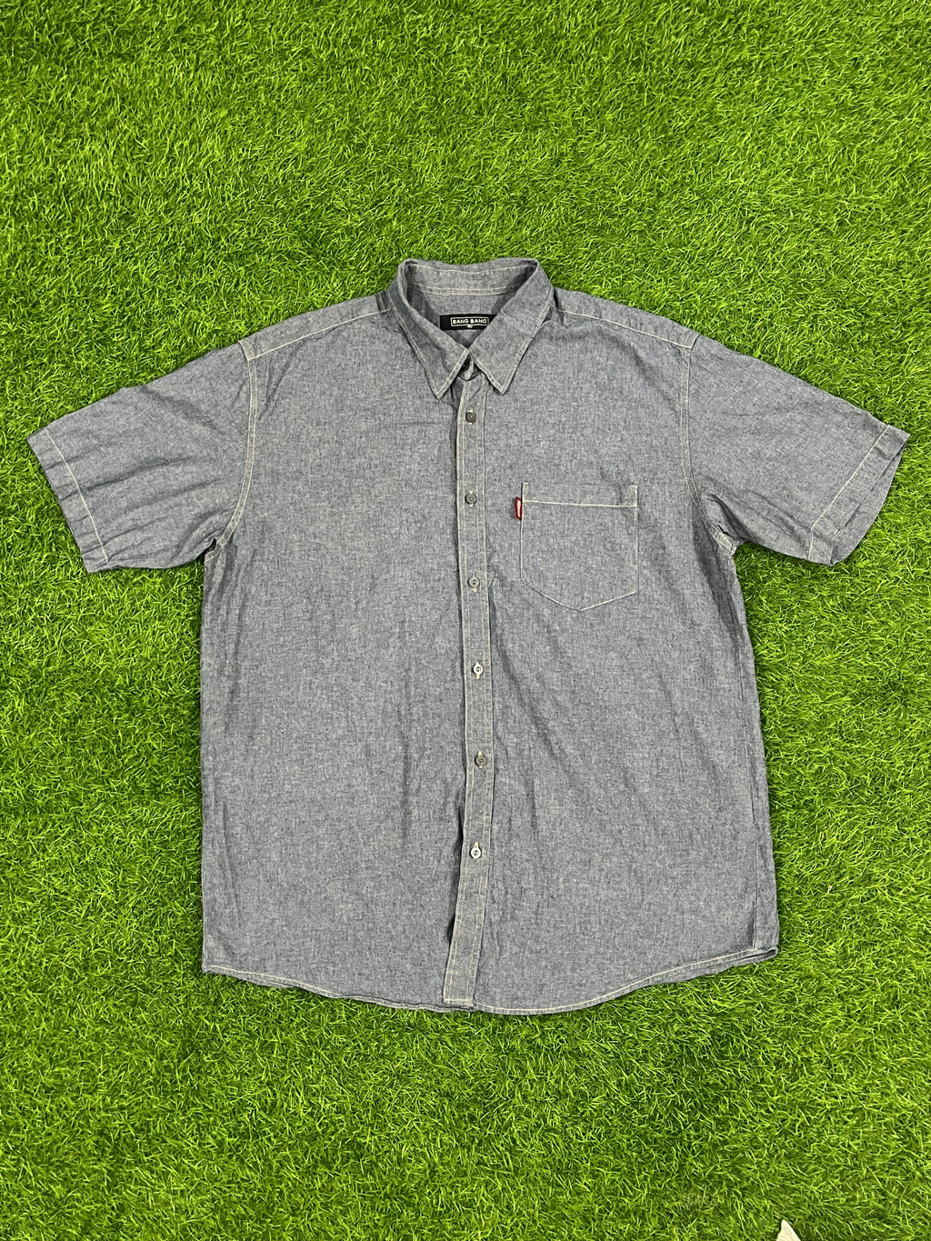 Bang Bang Denim Short Sleeve Shirt – Size XL