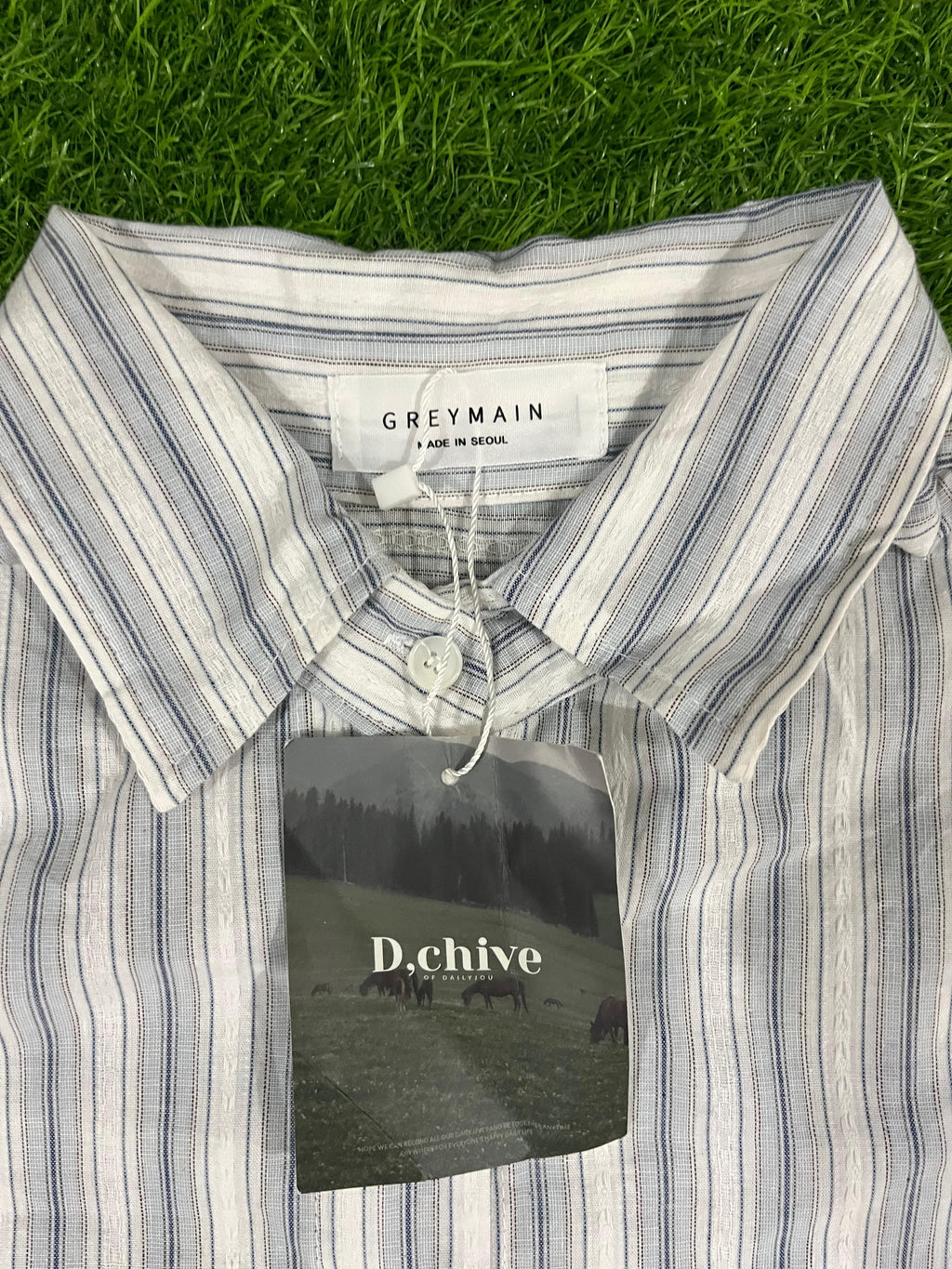 GREYMAIN Striped Cotton Shirt – Size XL