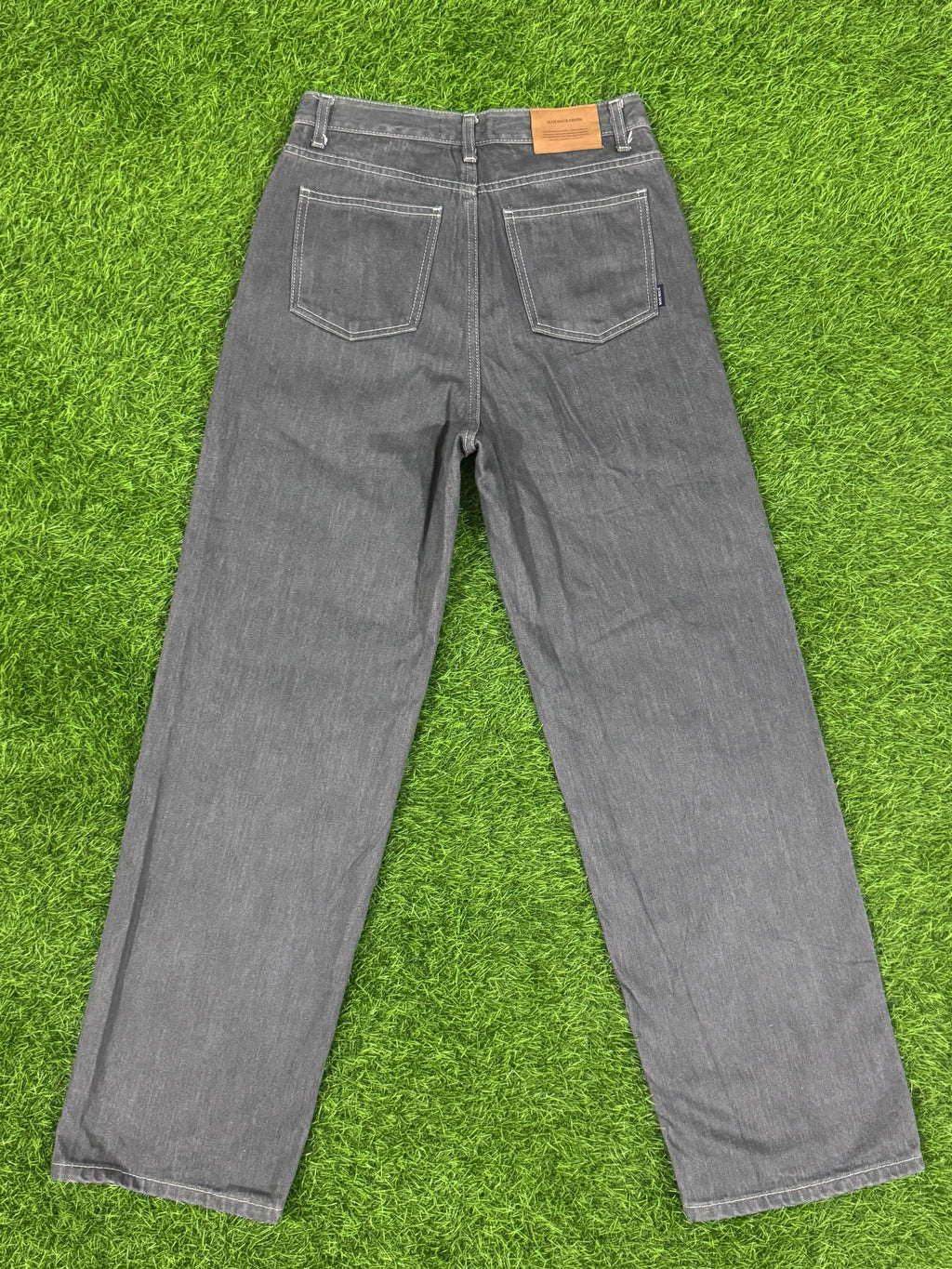 Blue Brick Denim Grey Straight Fit Jeans – Waist 34