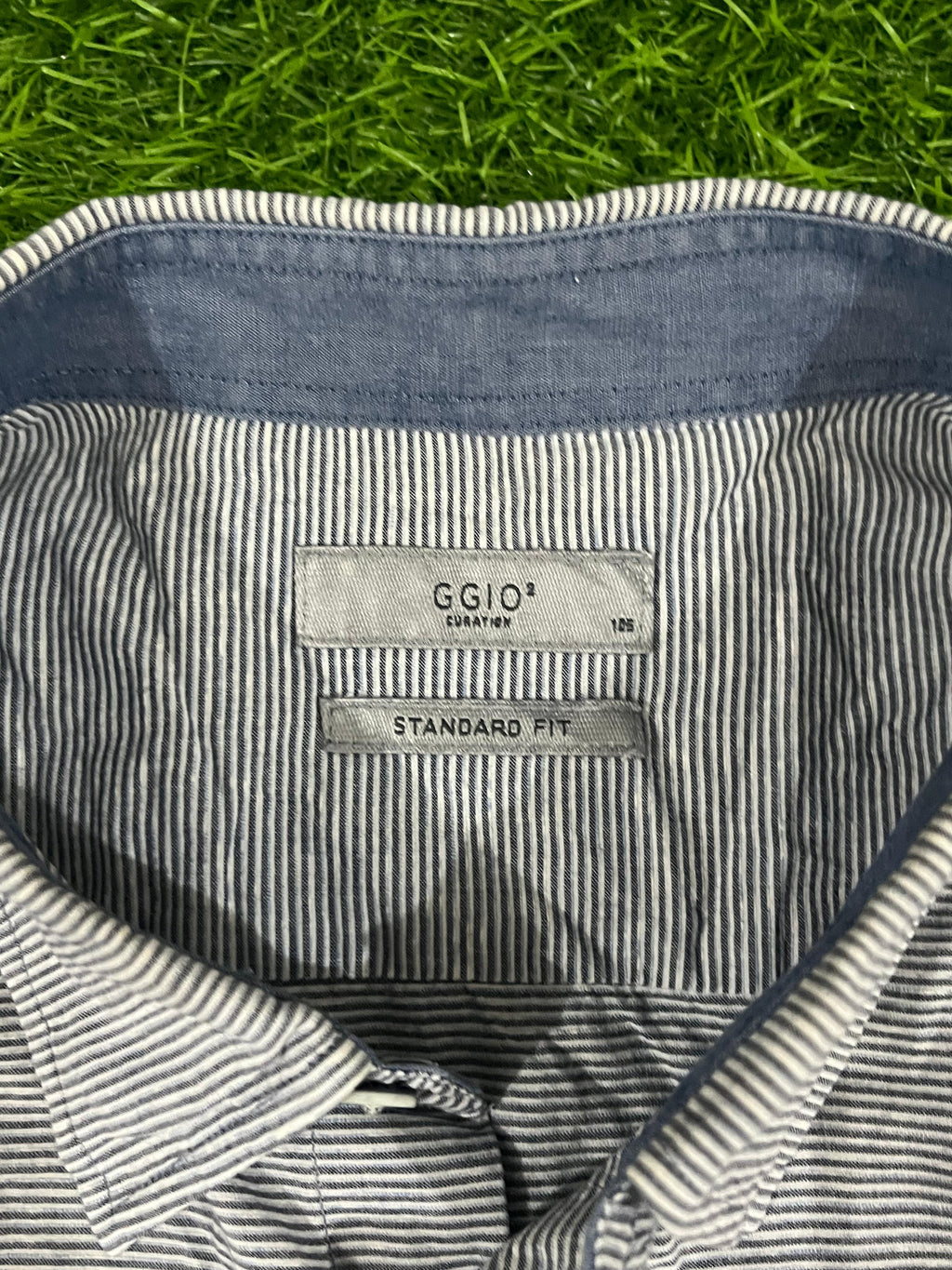 GGIO² Standard Fit Striped Short-Sleeve Shirt – Size 105 (Chest 22”)