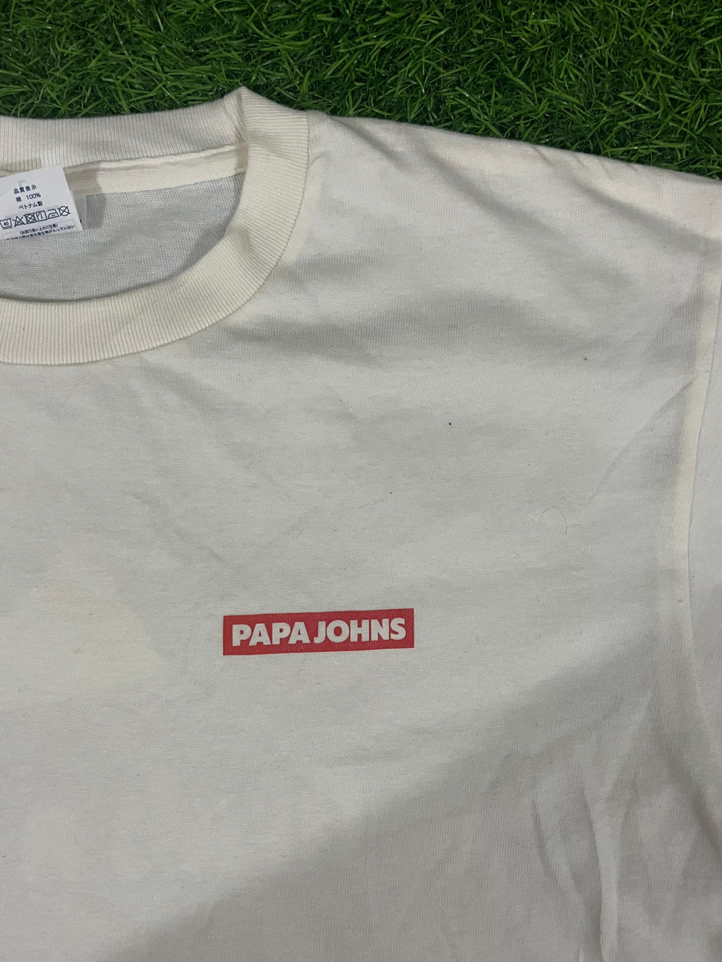 Papa John’s “Grab a Slice” Graphic Tee – White (L)