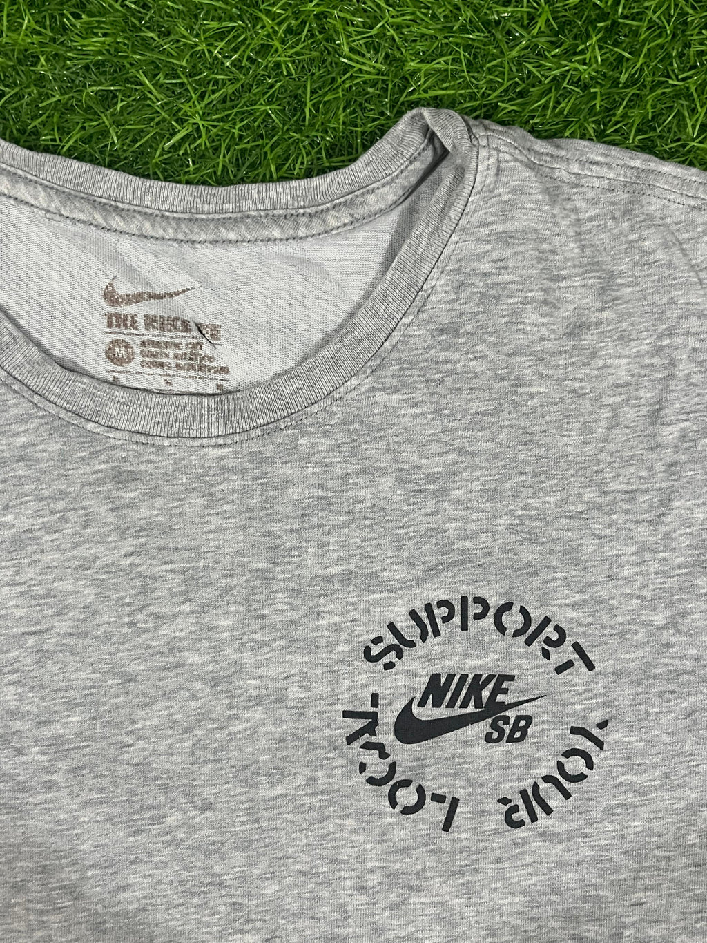 Nike SB Dri-Fit Skateboarding Tee – Grey (Support Your Local Skateshop)