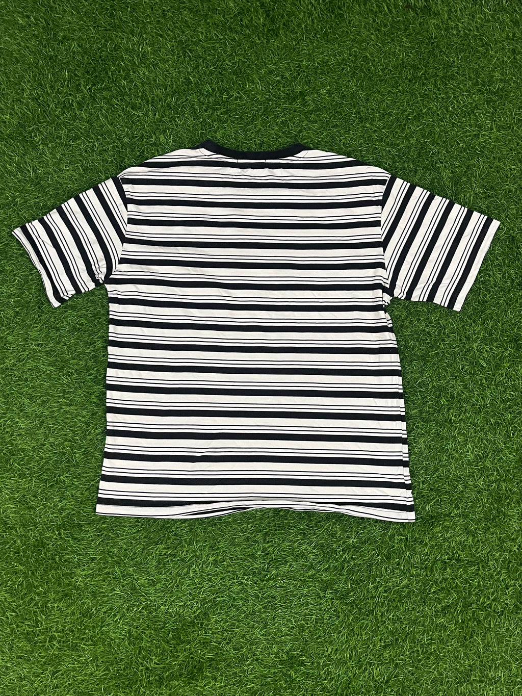 California Yacht Club Striped Tee – Black & White (L | Nautical Streetwear)