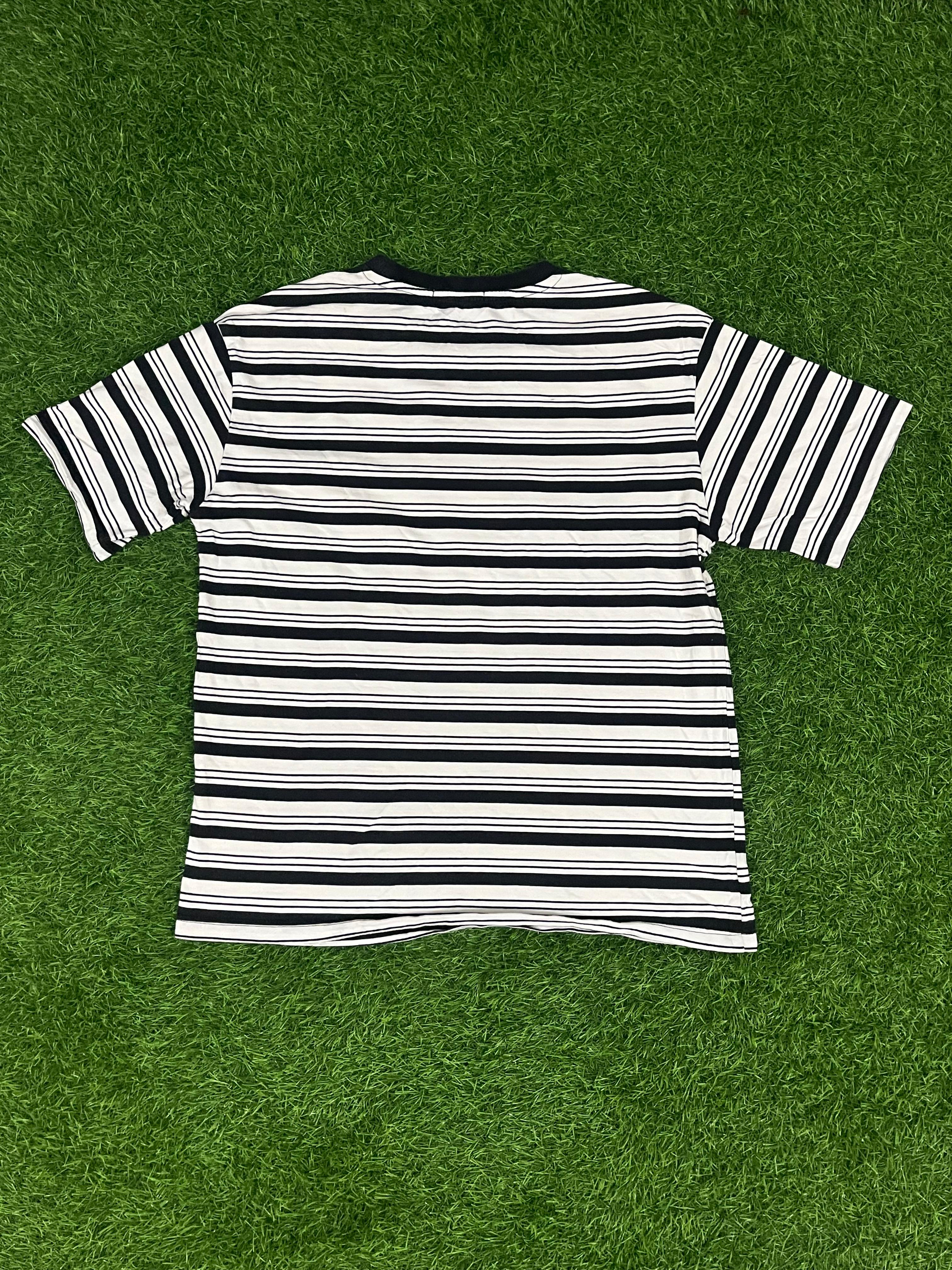 California Yacht Club Striped Tee – Black & White (L | Nautical Streetwear)